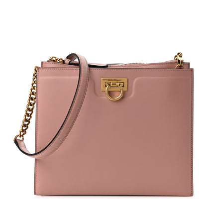 Salvatore Ferragamo Calfskin Trifolio Crossbody Bag Antique Rose 1 of 10