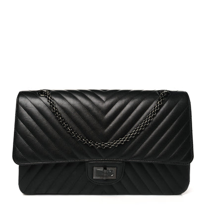 Chanel Sheepskin Chevron Quilted 2.55 Reissue 227 Flap So Black 1 of 10