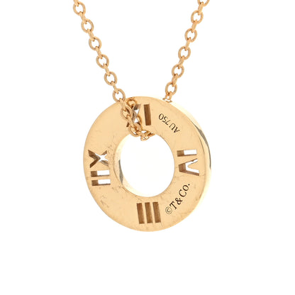 Tiffany 18K Yellow Gold Diamond Atlas Pierced Pendant Necklace 4 of 6