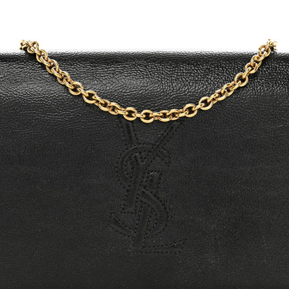 Saint Laurent Textured Patent Belle de Jour Chain Clutch Black 5 of 11