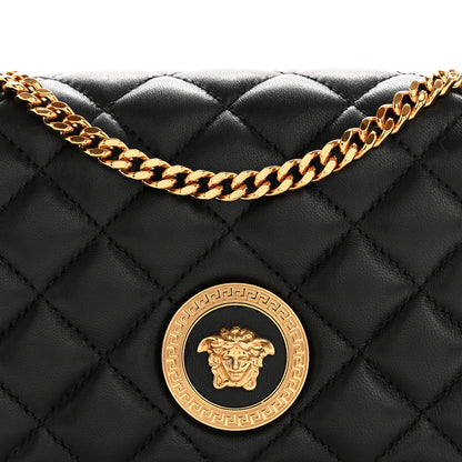 Versace Nappa Quilted Small Medusa Chain Crossbody Black 8 of 10