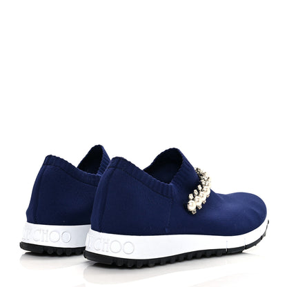 Jimmy Choo Knit Crystal Pearl Verona Sneaker 36 Navy 4 of 9