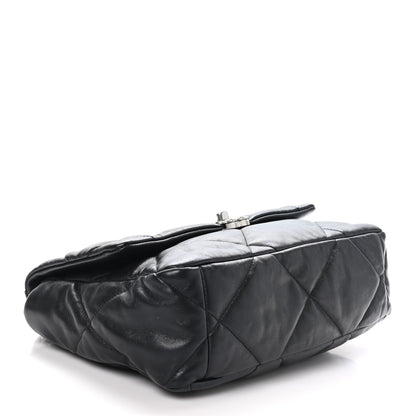 Chanel Lambskin Quilted Maxi Chanel 19 Flap Black 4 of 11