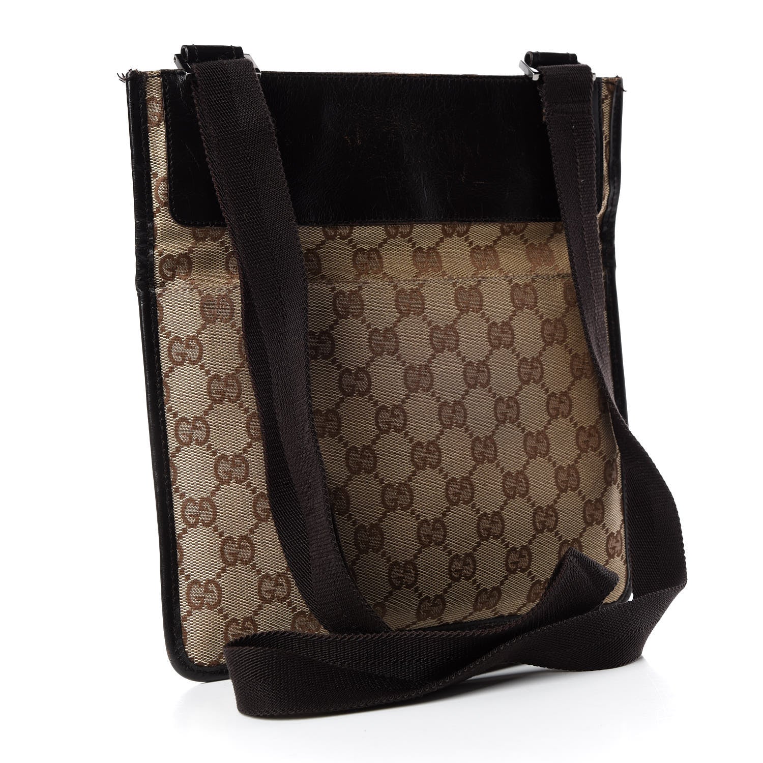 Gucci GG Monogram Messenger Crossbody Bag Brown 3 of 13