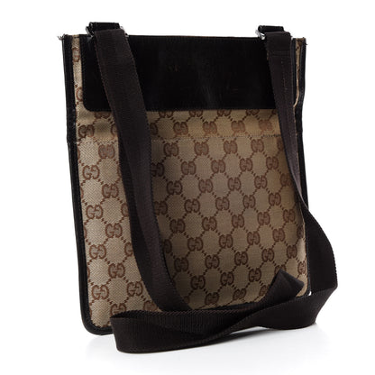 Gucci GG Monogram Messenger Crossbody Bag Brown 3 of 13