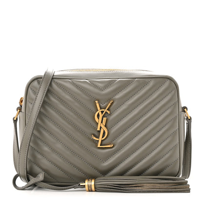 Saint Laurent Calfskin Matelasse Monogram Lou Camera Bag Dusty Grey 1 of 12