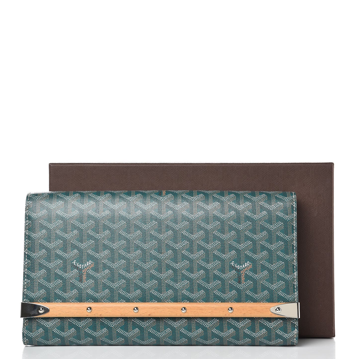 Goyardine Monte Carlo Bois Clutch Green