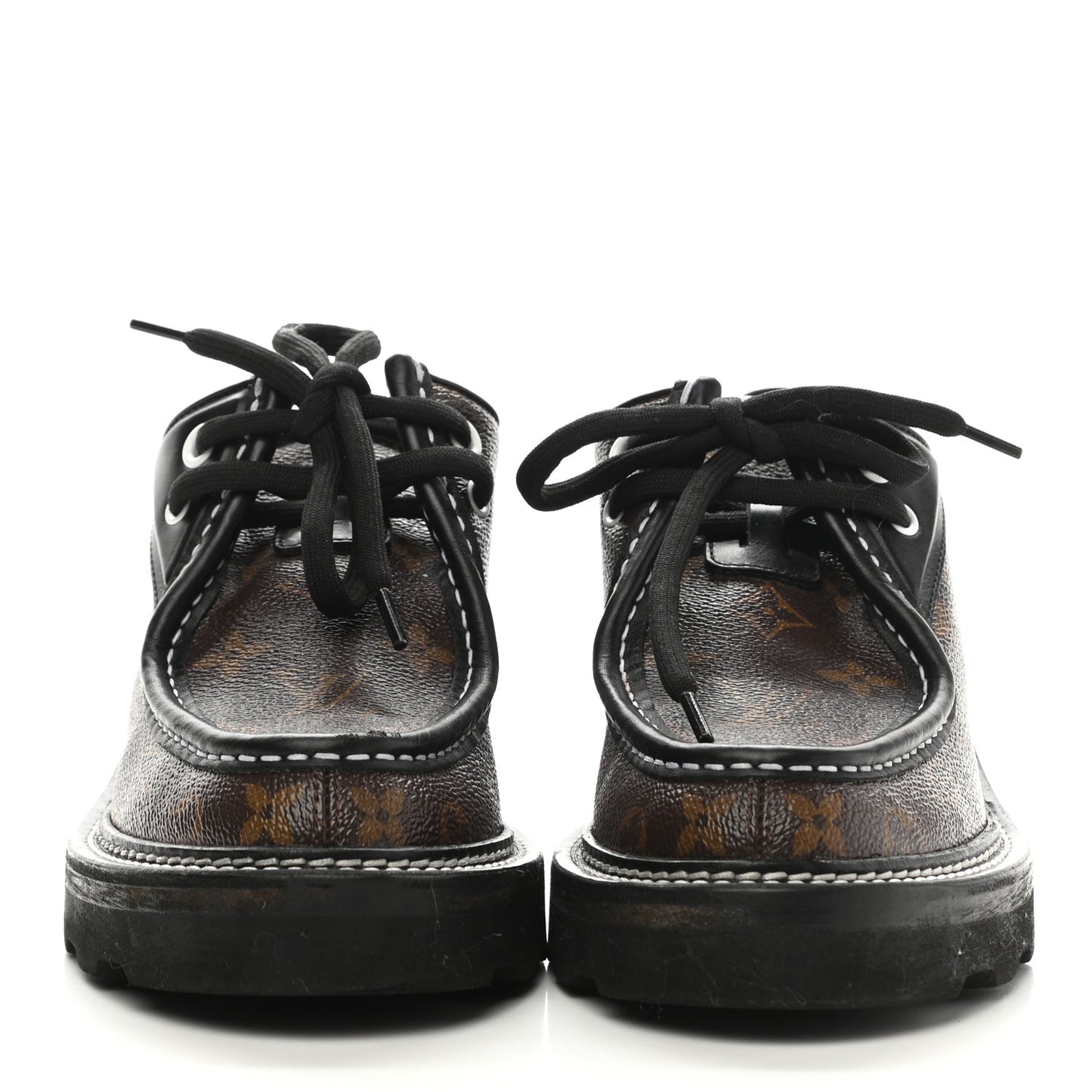 Monogram Calfskin Beaubourg Platform Derby Shoes 37.5 Brown