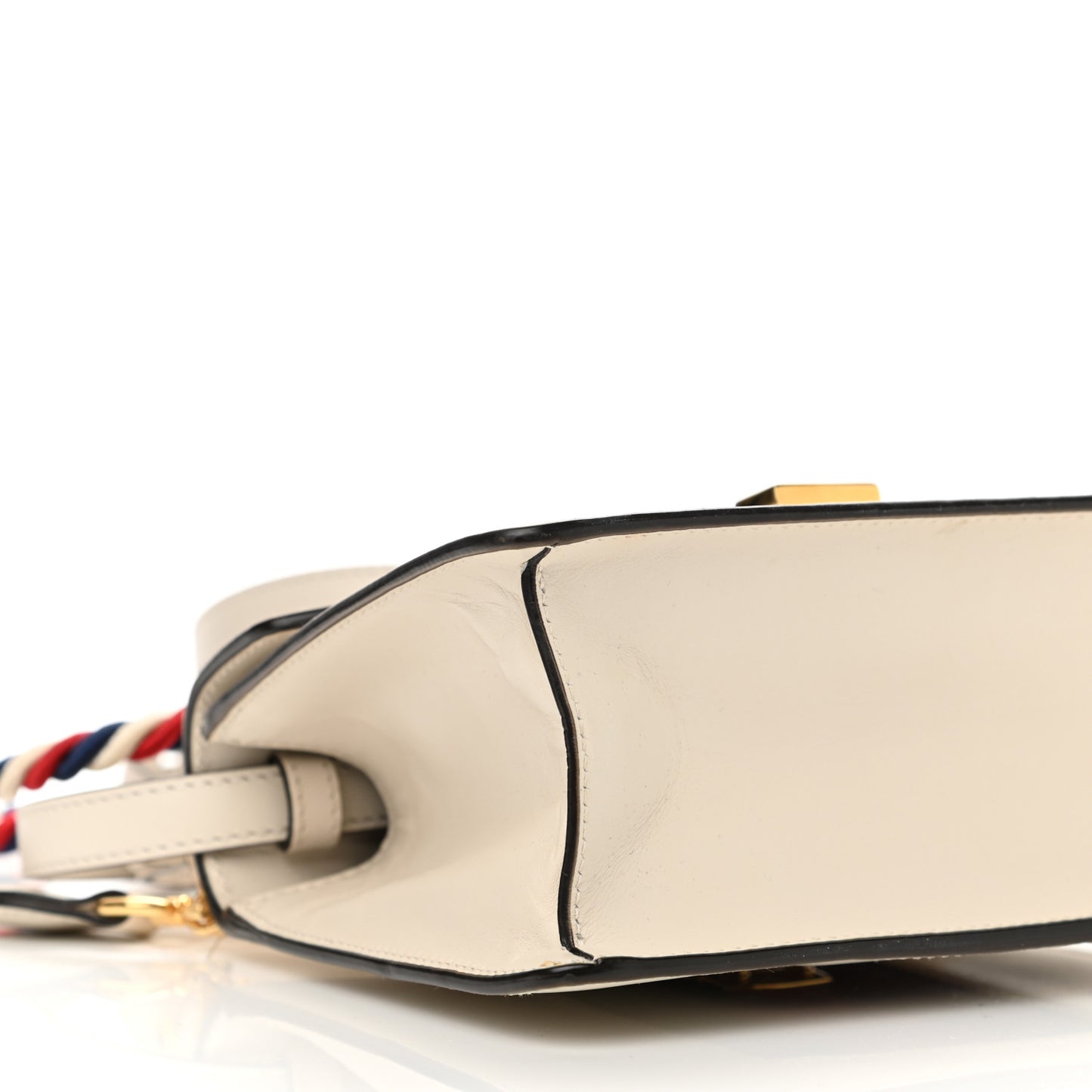 Calfskin Mini Sylvie Top Handle Bag White