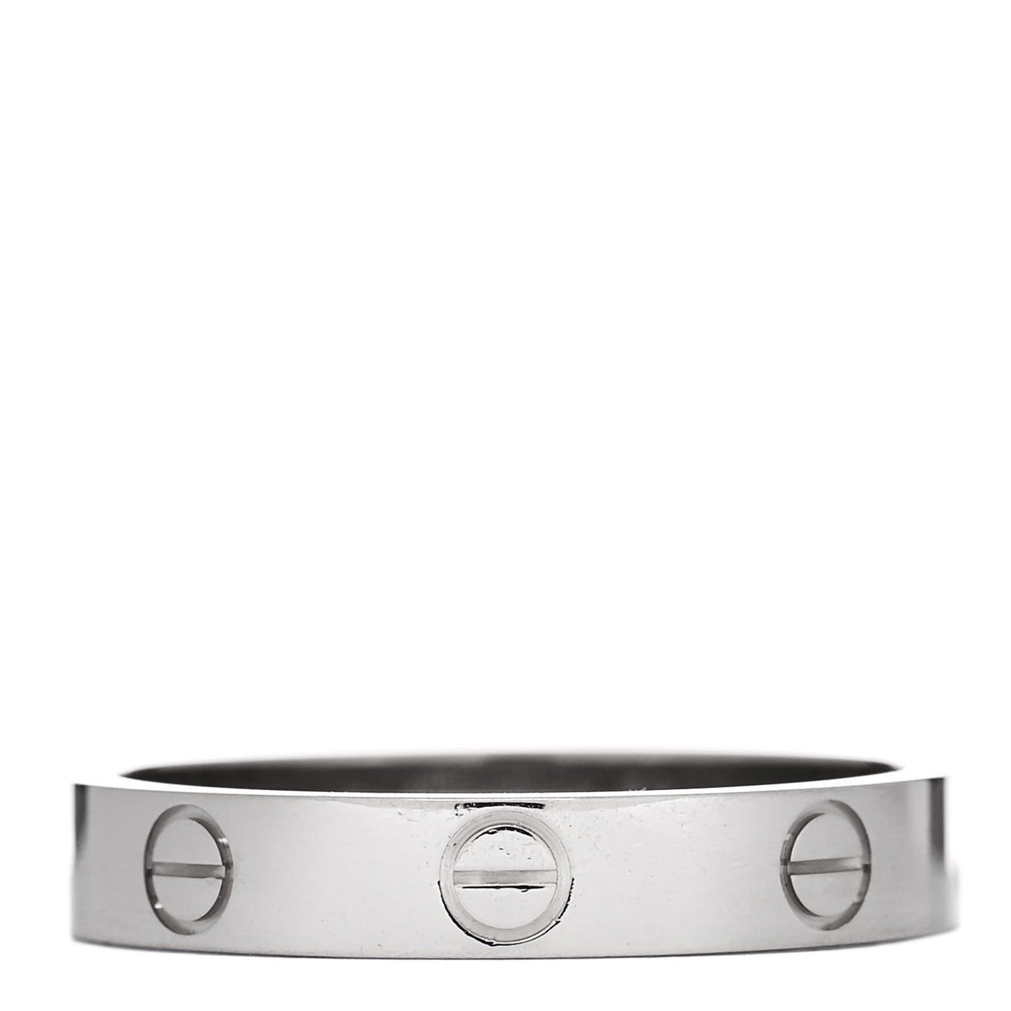 18K White Gold 3.5mm LOVE Wedding Band Ring 56 7.75
