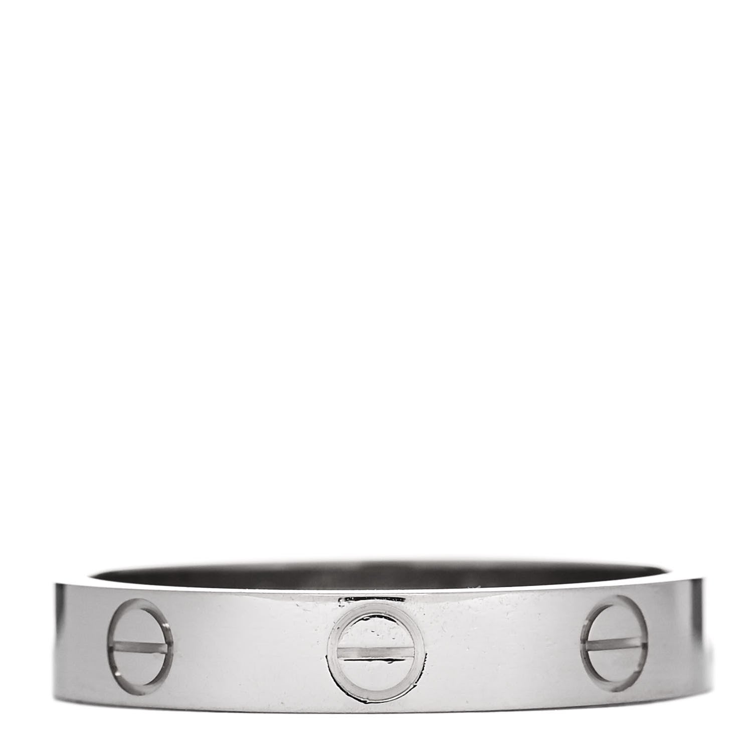 Cartier 18K White Gold 3.5mm LOVE Wedding Band Ring 56 7.75 1 of 6
