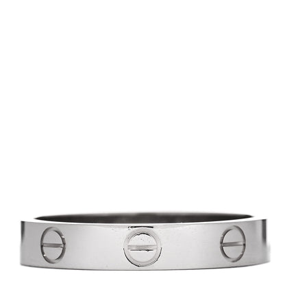 Cartier 18K White Gold 3.5mm LOVE Wedding Band Ring 56 7.75 1 of 6