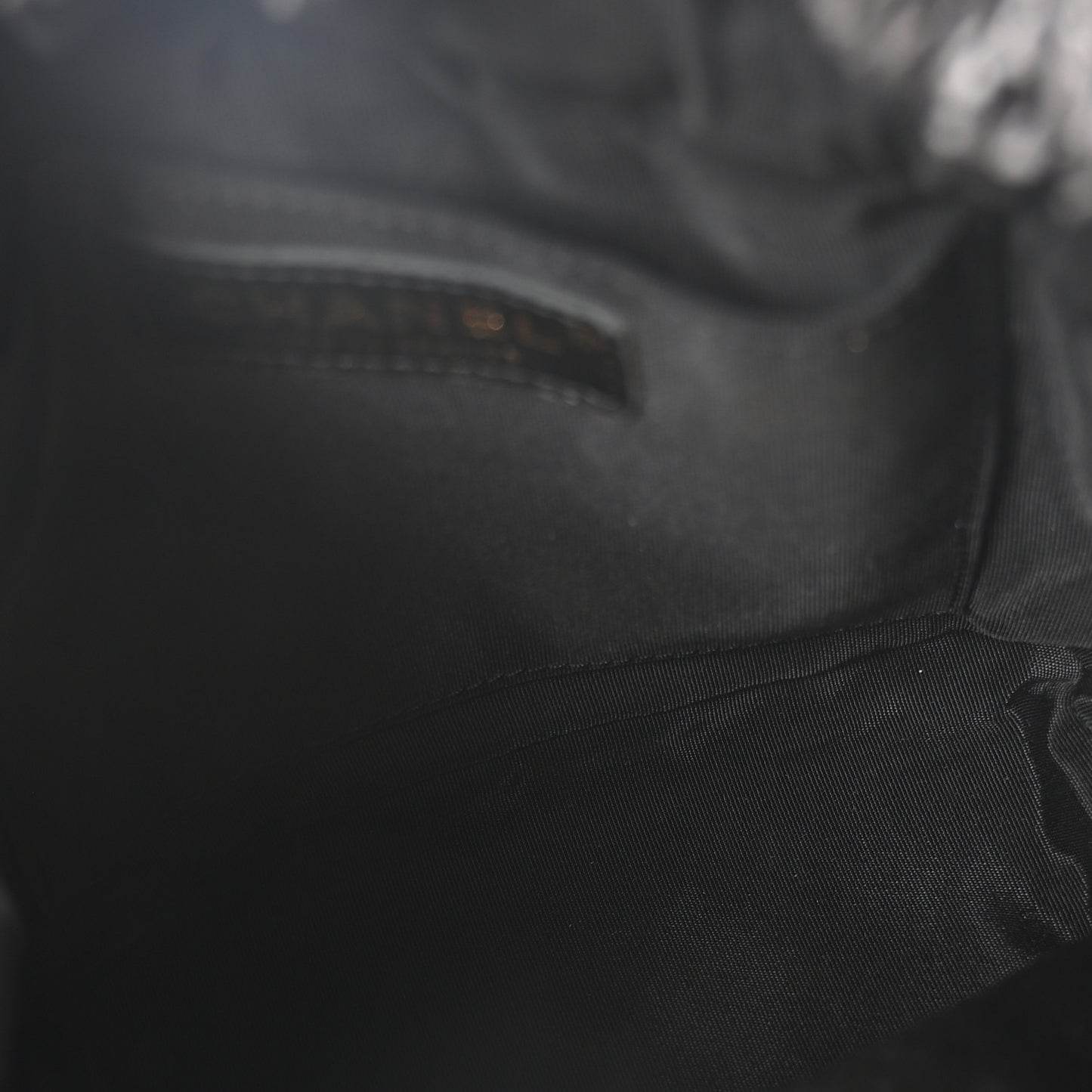 Denim Quilted Mood Small Bucket With Chain Black Multicolor