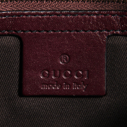 Gucci Monogram Horsebit Chain Studded Flap Burgundy 6 of 7