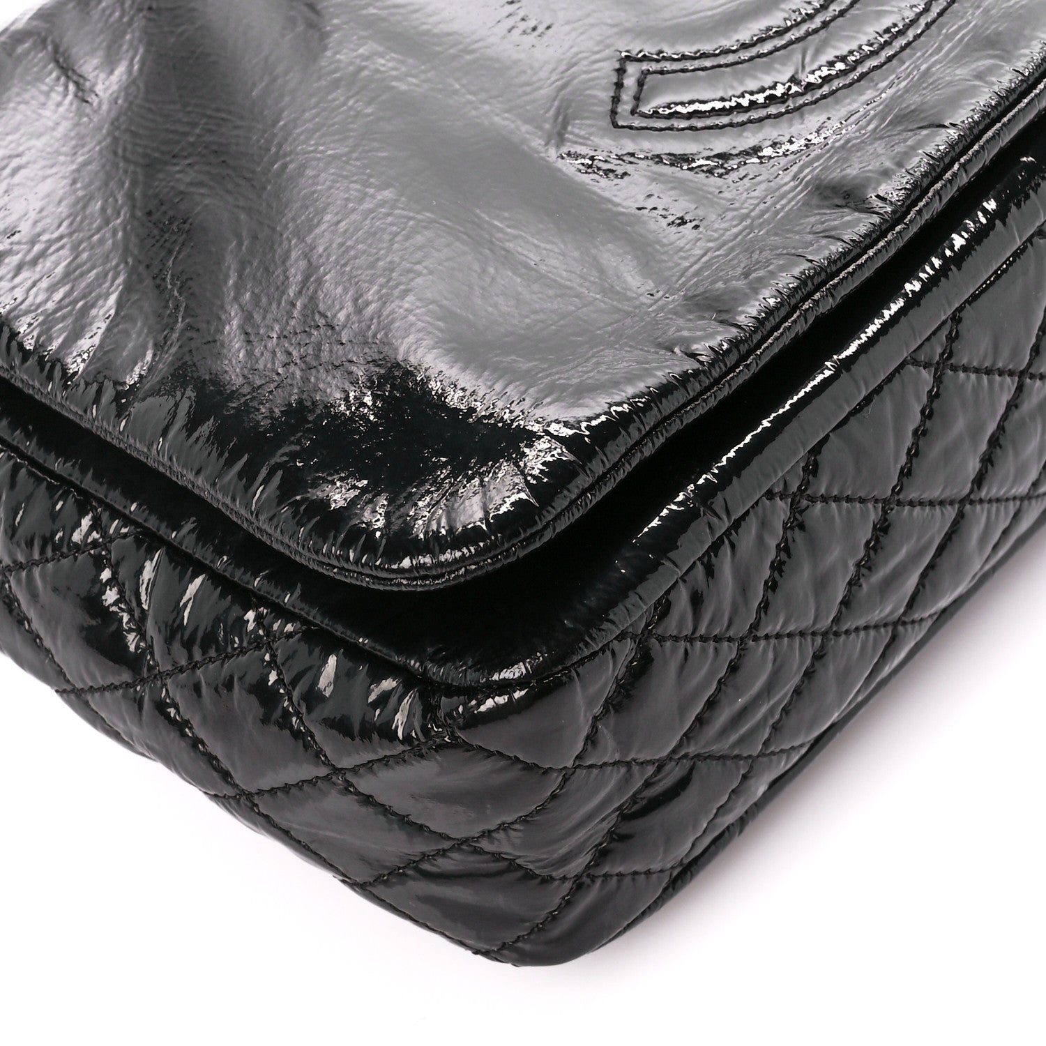 Chanel Vinyl XL Rock and Chain Flap Black 10 of 11