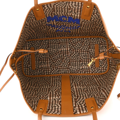 MCM Visetos Large Liz Reversible Shopper Tote Cognac 6 of 16