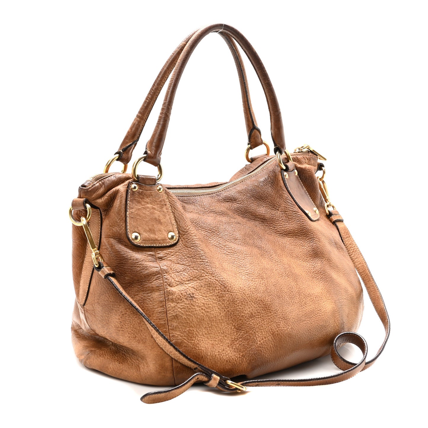 Cervo Shine Tote Nocciolo
