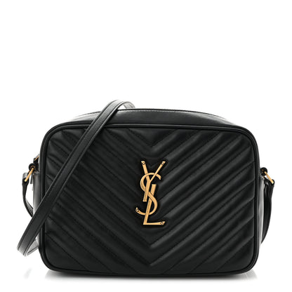 Saint Laurent Calfskin Matelasse Monogram Lou Camera Bag Black 1 of 10