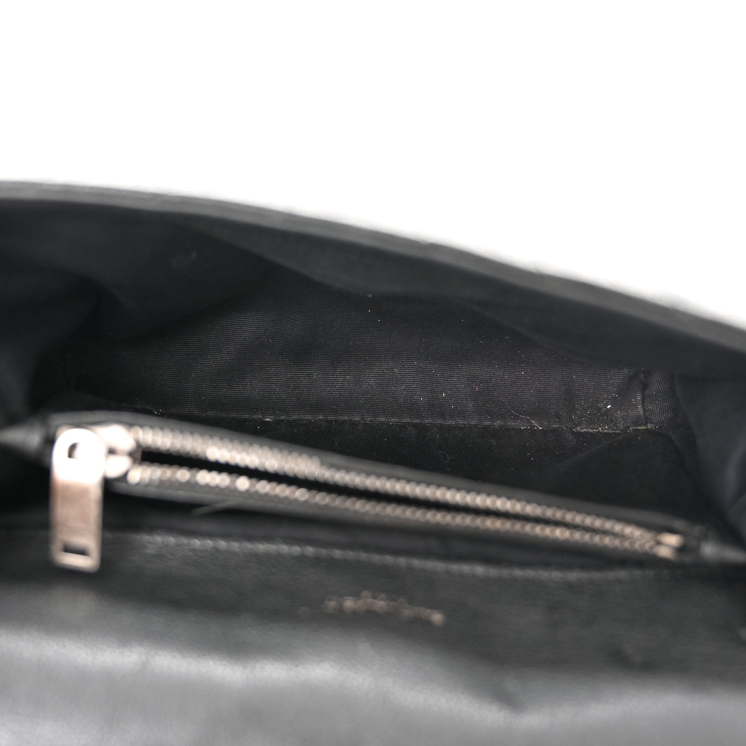 Saint Laurent Sheepskin Matelasse Chevron Monogram Medium College Bag Black 5 of 13