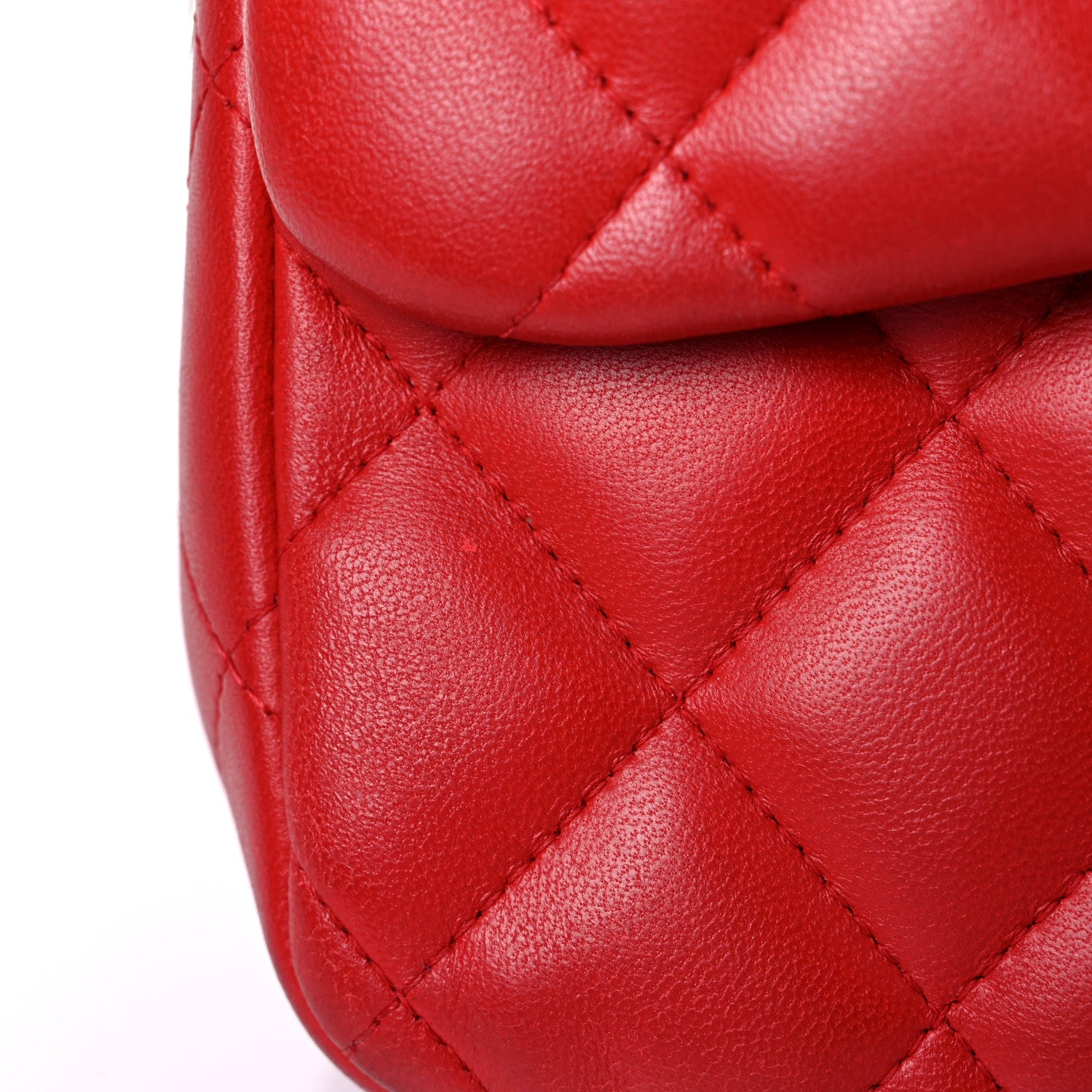 Chanel Lambskin Quilted Jumbo Double Flap Red 14 of 35