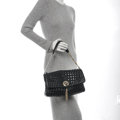 Versace Nappa Barocco Quilted Vanitas Medea Shoulder Bag Black 2 of 7