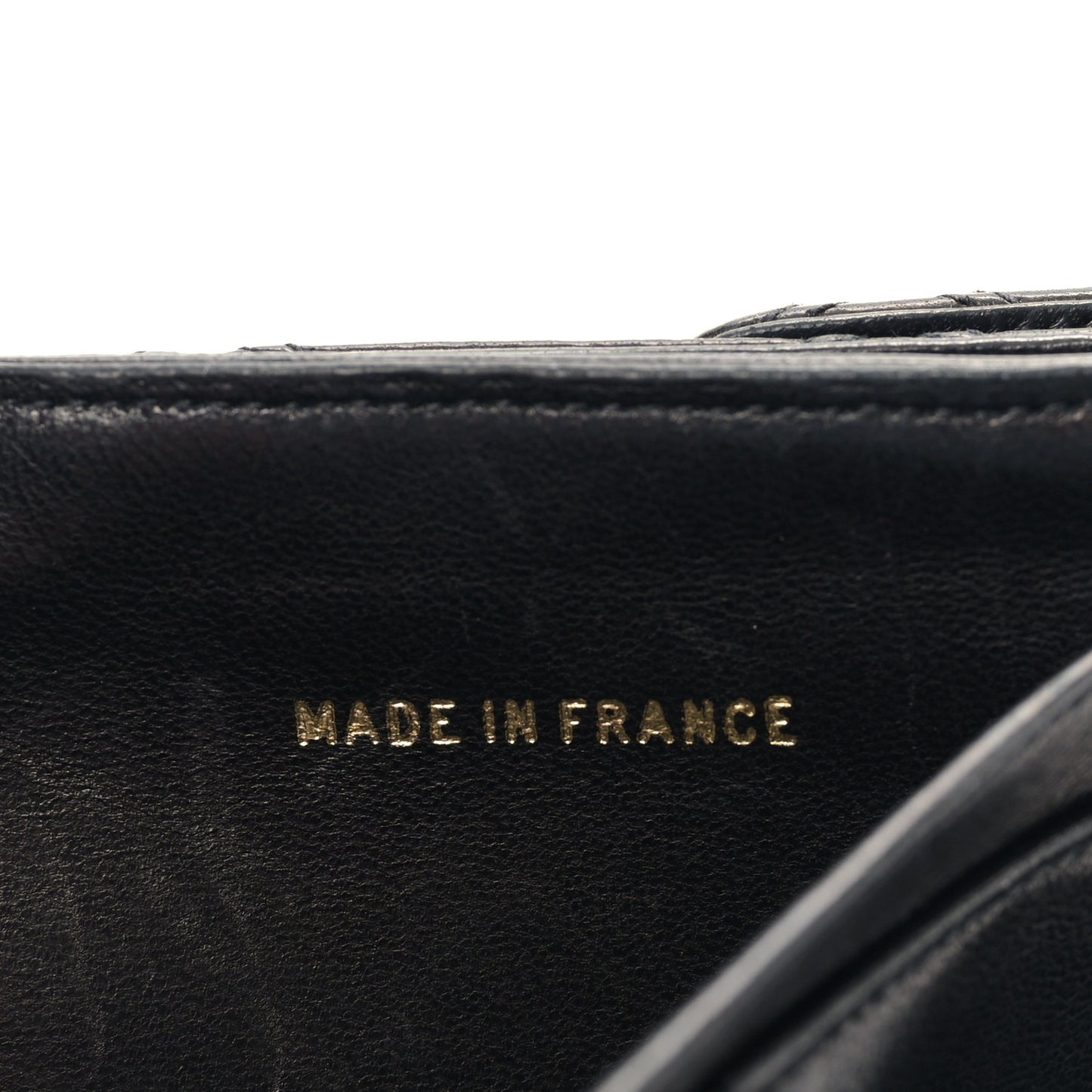Calfskin Diamond Stitched Compact Wallet Black