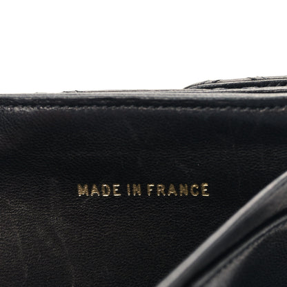 Chanel Calfskin Diamond Stitched Compact Wallet Black 8 of 12