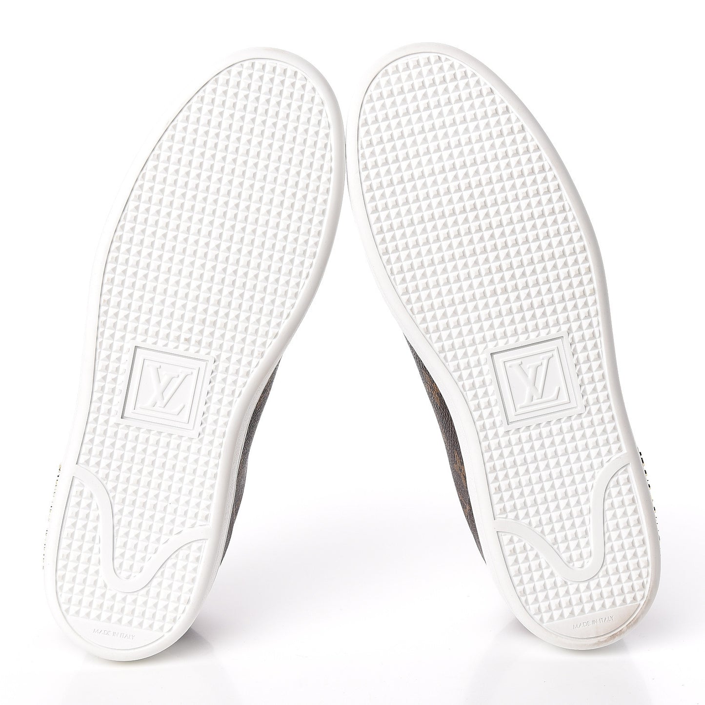 Calfskin Monogram LV Black Heart Sneakers 38.5 Cacao