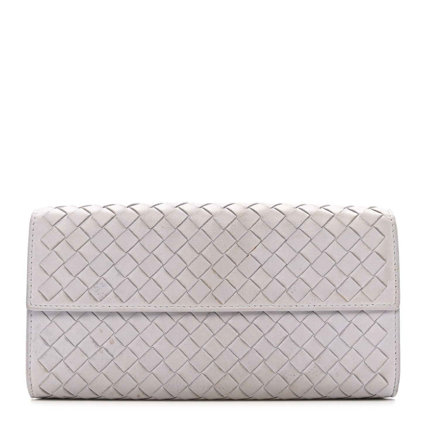 Nappa Intrecciato Continental Flap Wallet Oyster Lilac