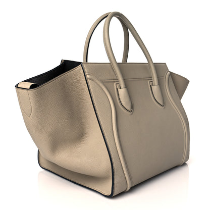 Celine Grained Calfskin Medium Phantom Luggage Quartz 2 of 9