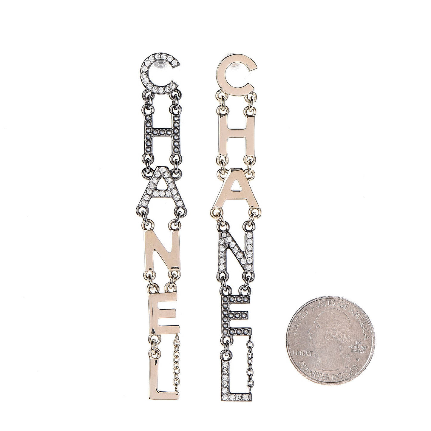 Crystal Pearl Bright Young Things Earrings Gold Ruthenium