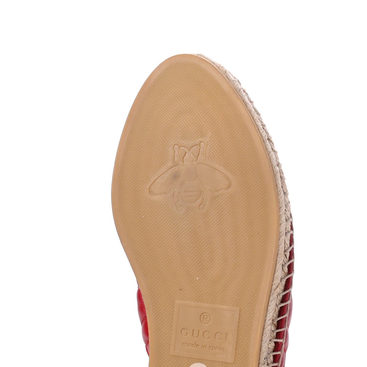 Gucci Nappa Matelasse GG Marmont Espadrille Slippers 37 Hibiscus Red 11 of 15