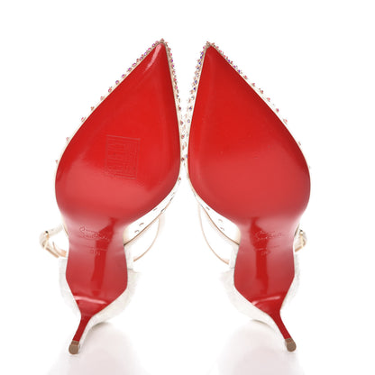 Christian Louboutin Dentelle Jacquard Strass Twistissima 85 Pumps 36 White 5 of 7