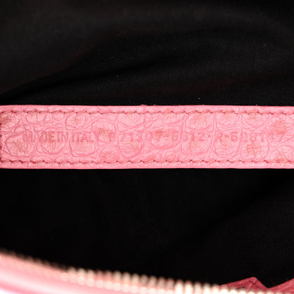 Balenciaga Extra Supple Calfskin Crocodile Embossed Small Le Cagole Shoulder Bag Sweet Pink 8 of 12