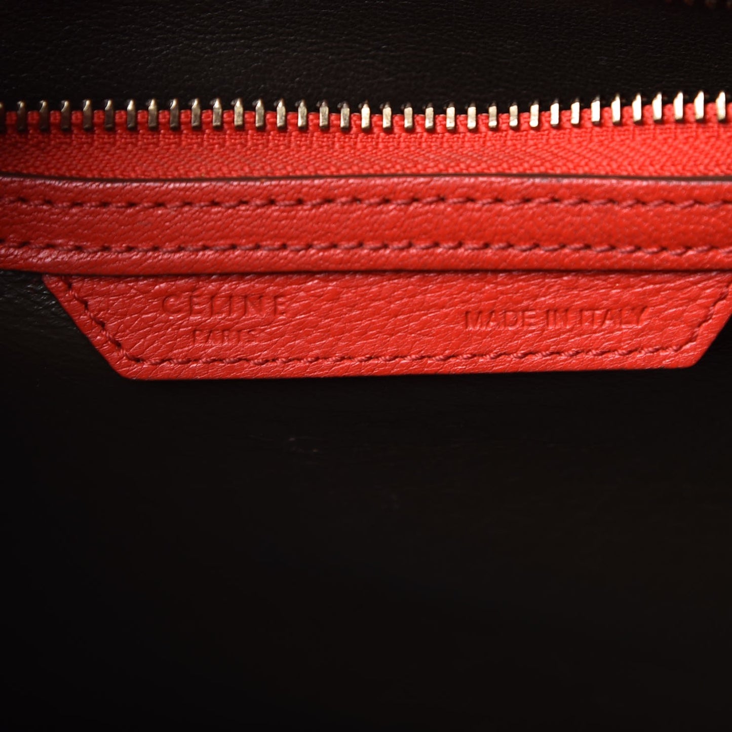 Goatskin Micro Bi-Color Luggage Red