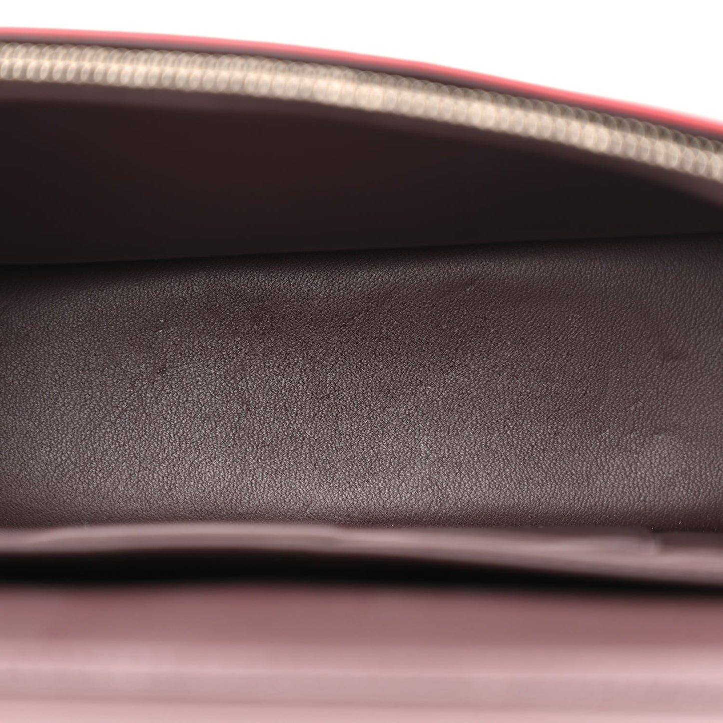 Metallic Box Patent Calfskin Miss Dior Promenade Pouch Red