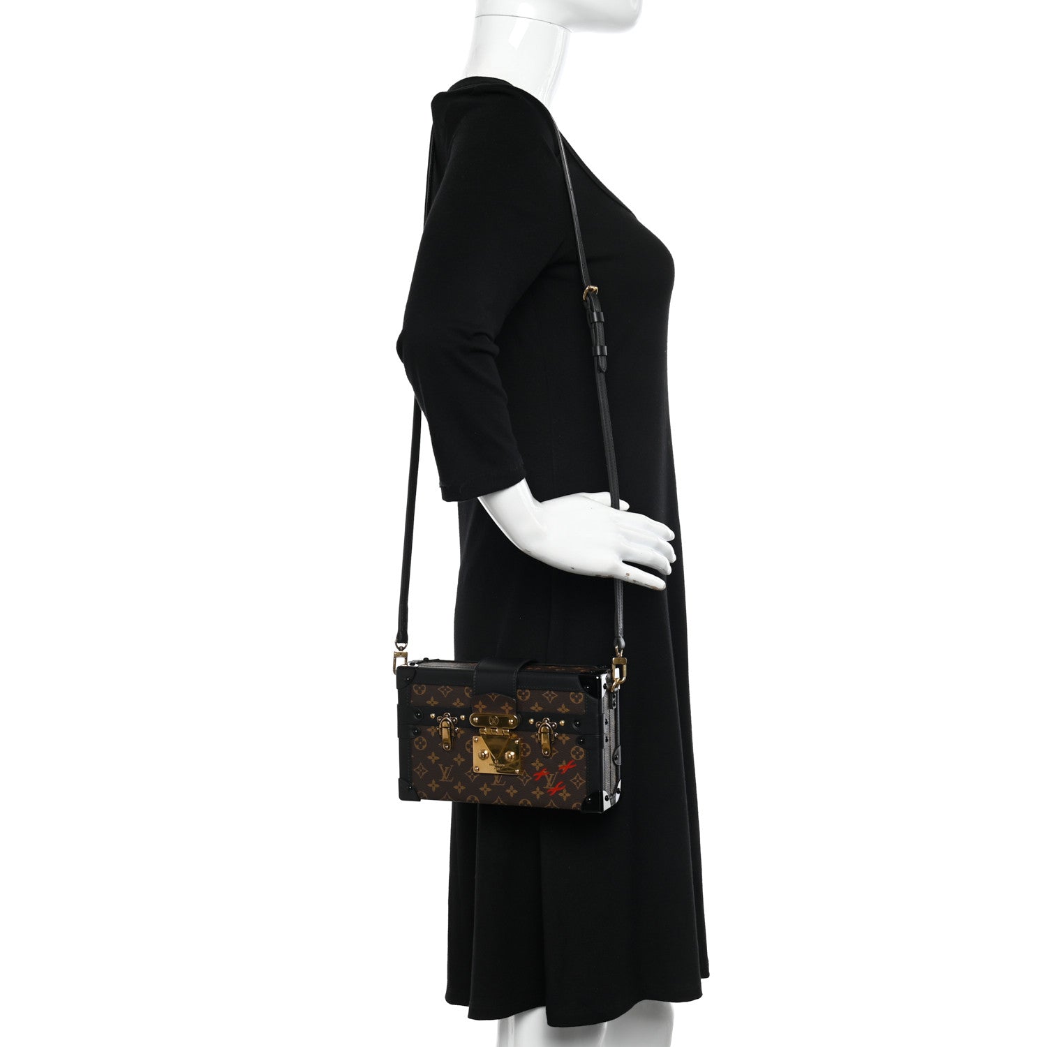 Louis Vuitton Monogram Petite Malle Black 2 of 9