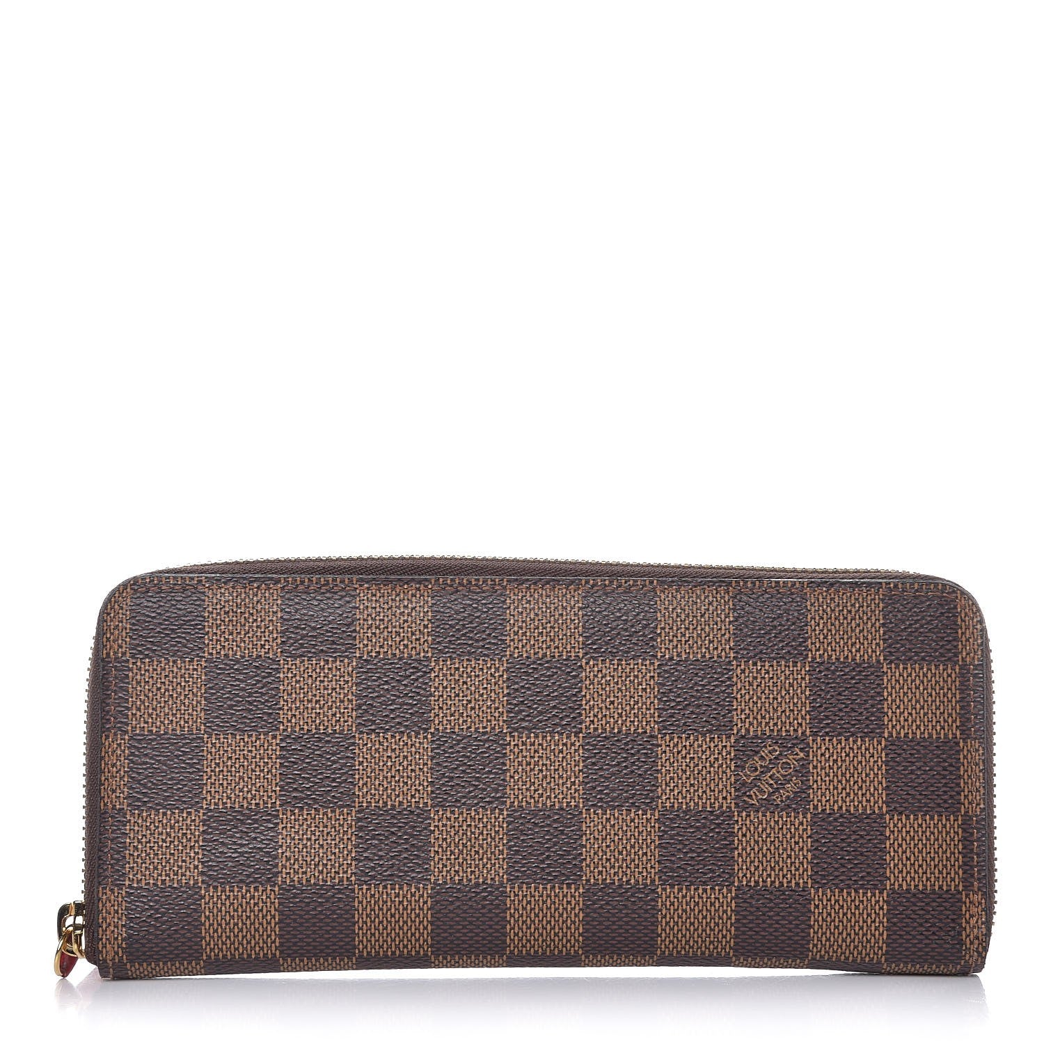 Louis Vuitton Damier Ebene Clemence Wallet Cherry 1 of 8