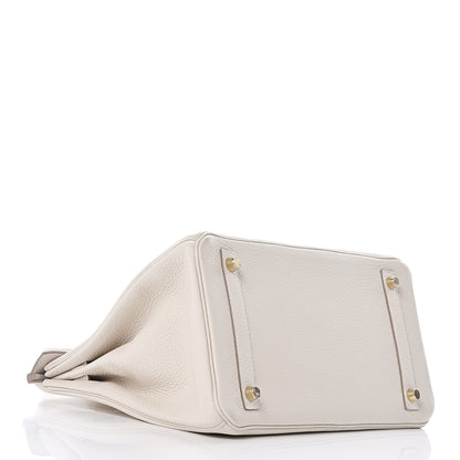 Hermes Taurillon Clemence Birkin 30 Craie 4 of 14