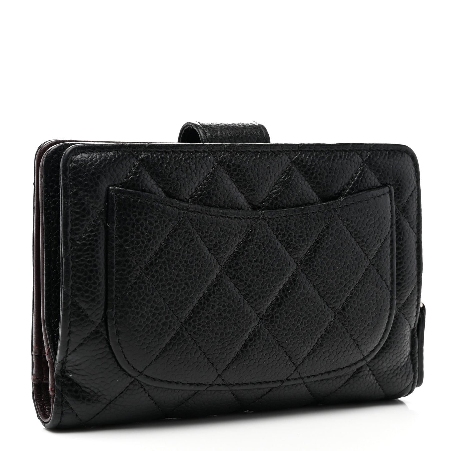 Caviar Quilted CC French Wallet Black