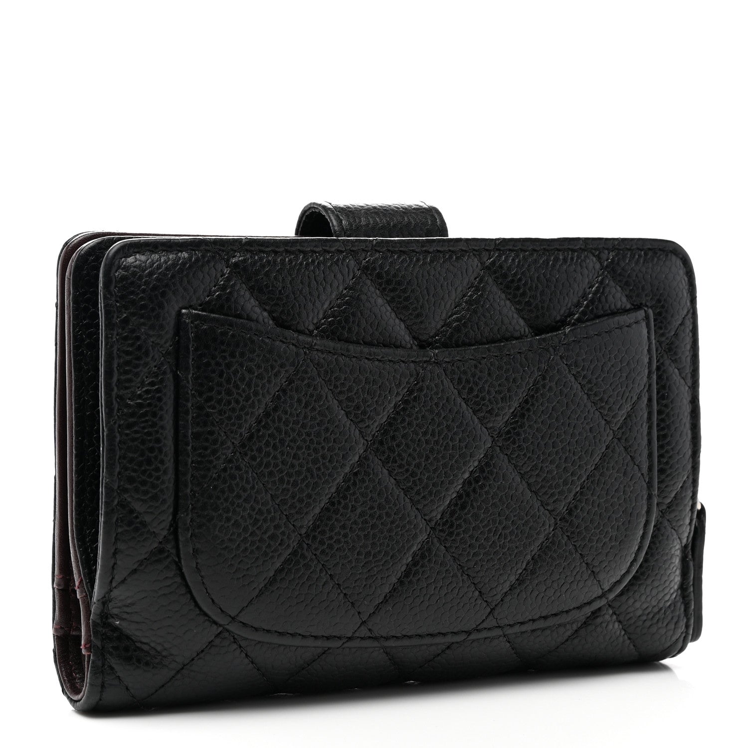 Chanel Caviar Quilted CC French Wallet Black 4 of 8