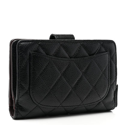 Chanel Caviar Quilted CC French Wallet Black 4 of 8