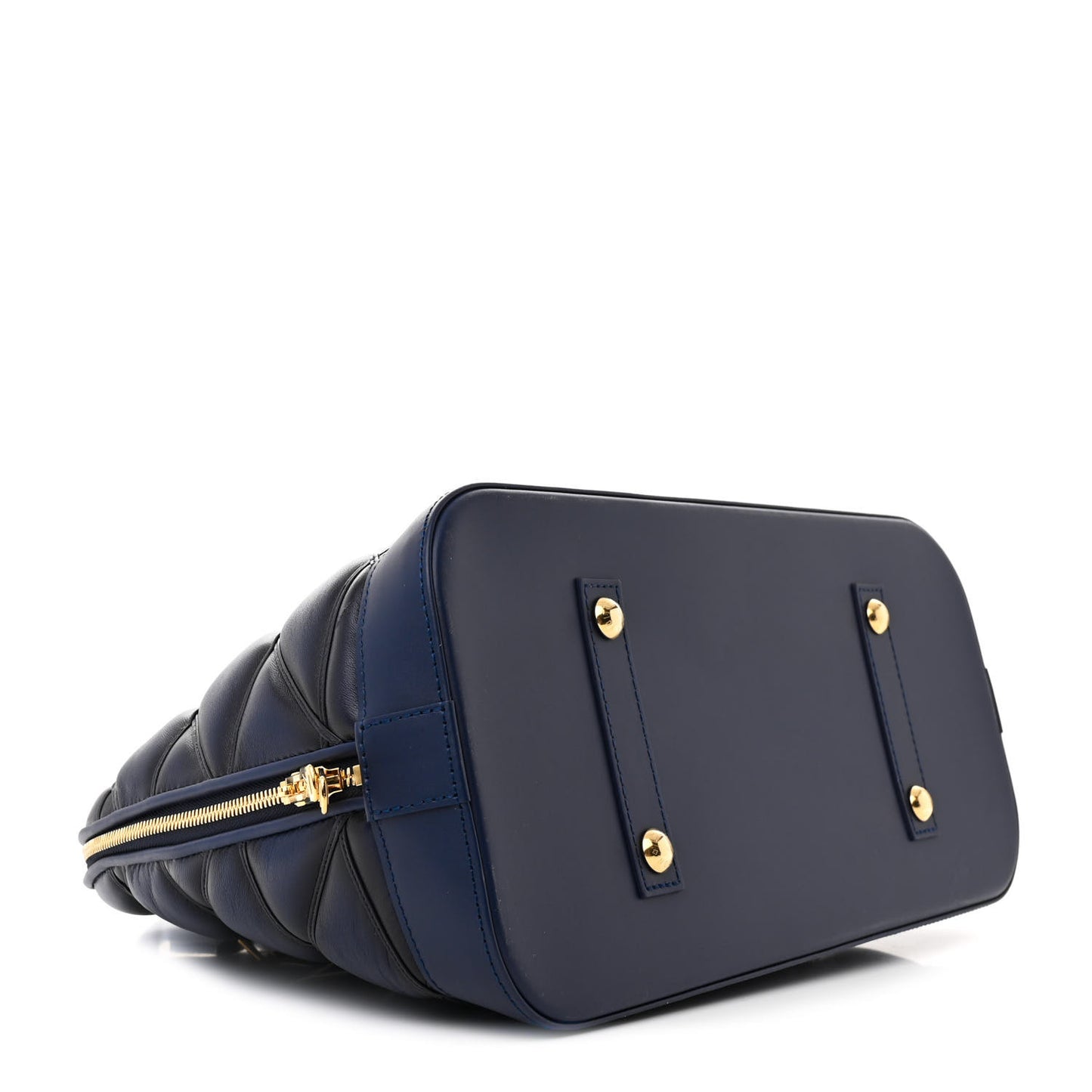 Lambskin Malletage Alma GM Navy Blue