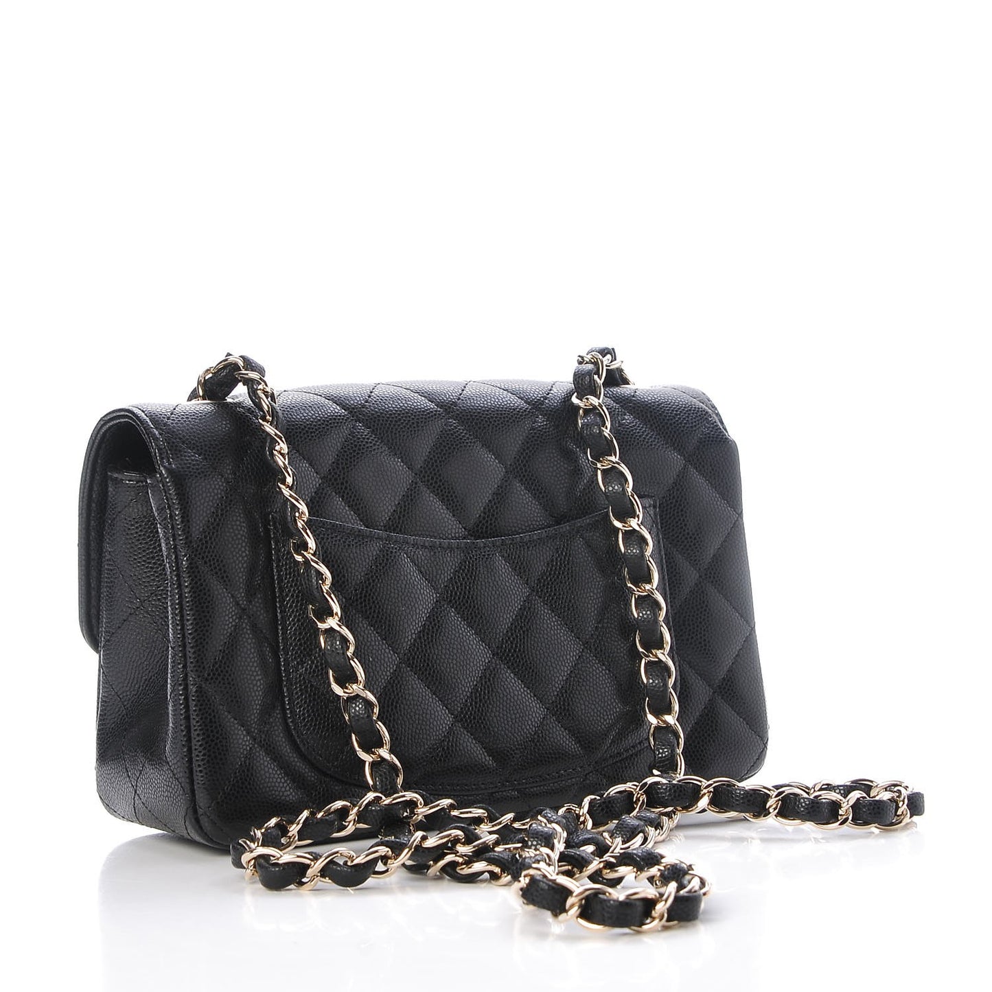 Caviar Quilted Mini Rectangular Flap Black