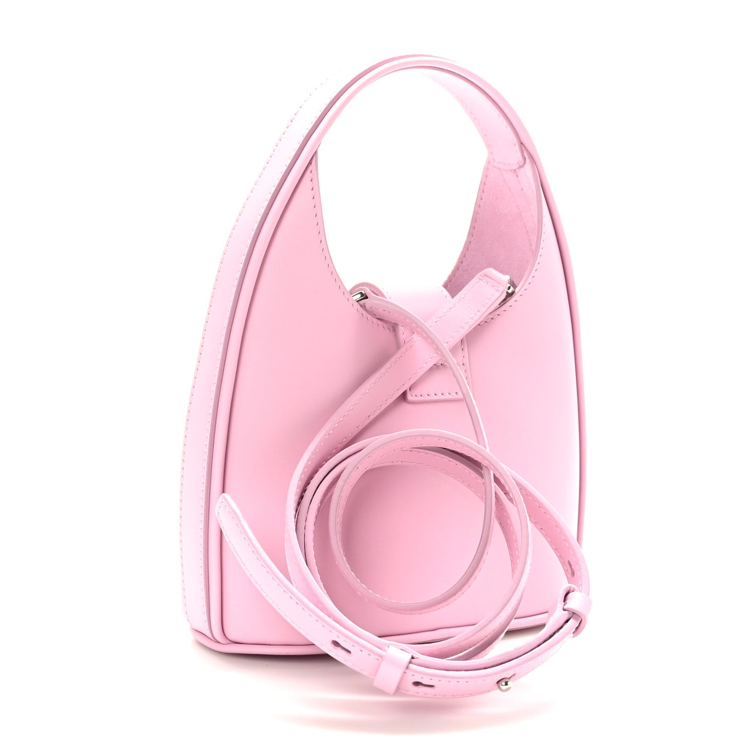 Soft Calfskin Mini Gancini Hobo Bubblegum