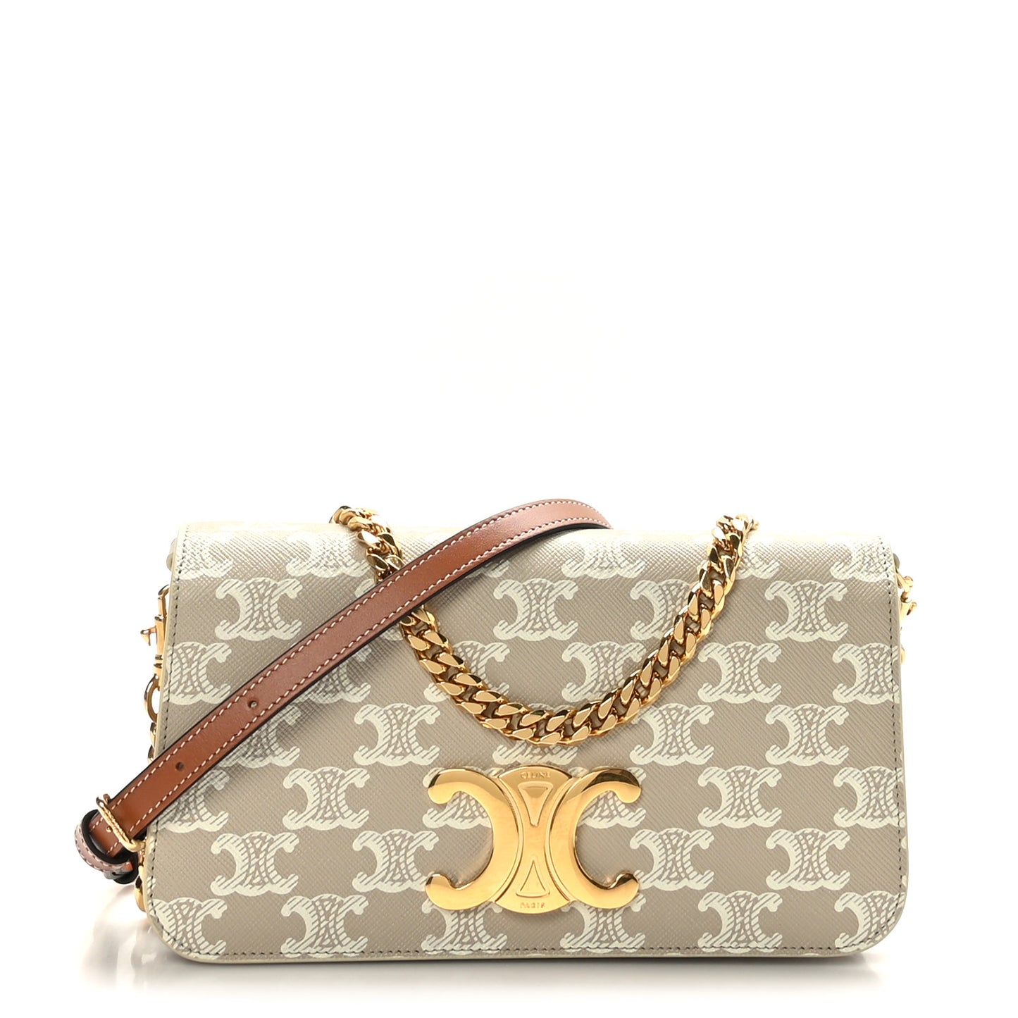 Canvas Calfskin Triomphe Multipochette Grege