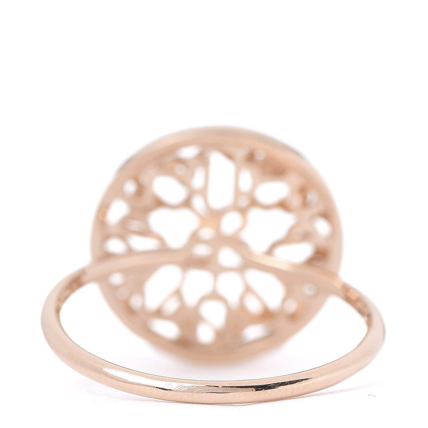 Hermes 18K Rose Gold Chaine D'Ancre Passerelle Ring 53 6.25 3 of 5