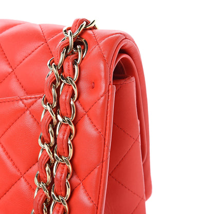 Chanel Lambskin Quilted Jumbo Double Flap Red 14 of 18
