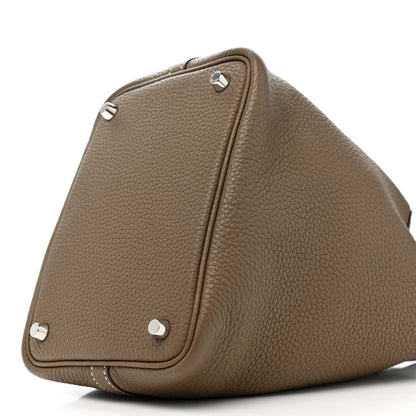 Hermes Taurillon Clemence Picotin Lock 18 PM Etoupe 10 of 10
