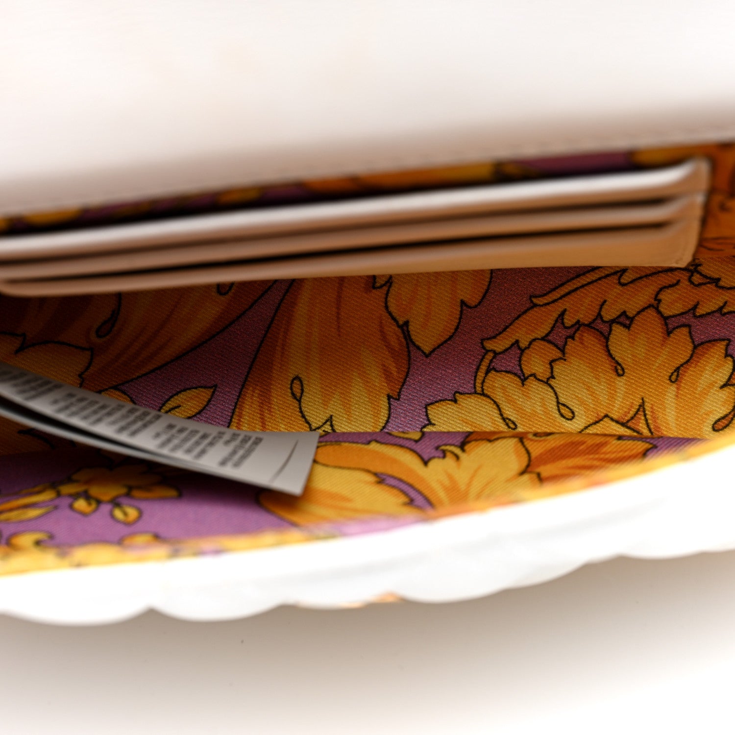 Versace Virtus Mini Wallet Chain Crossbody White 5 of 10